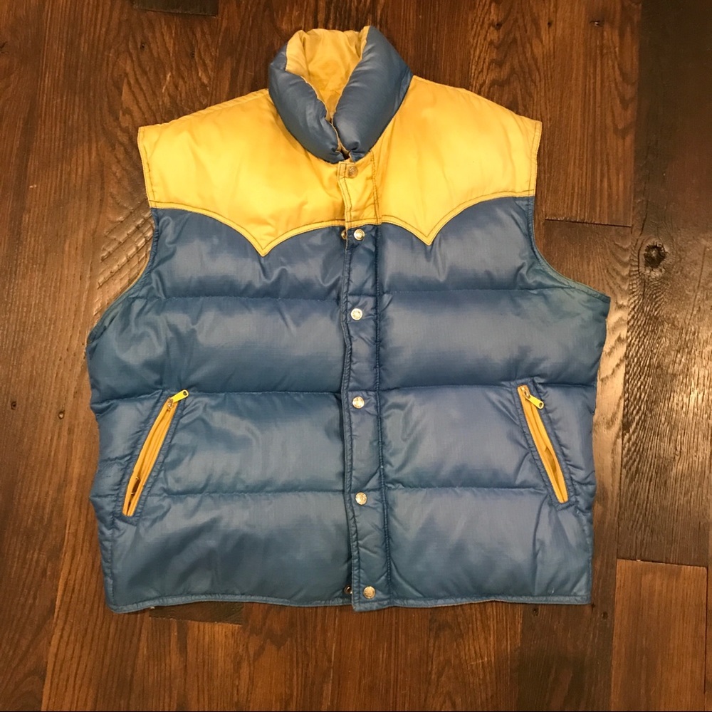 Vintage Ski Daddle western yoke puffer vest
